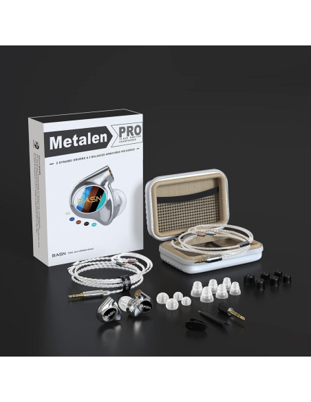 Auriculares In-Ear BASN Metalen PRO con Aislamiento de Ruido