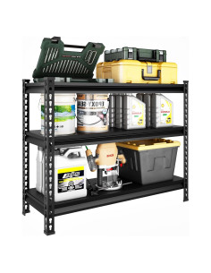 Estantería de Garaje SDXYSTCE 3 Niveles 1320 lbs Negra