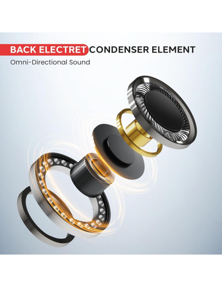 Auricular con micrófono Pyle PMHM2 - Condensador Omnidireccional