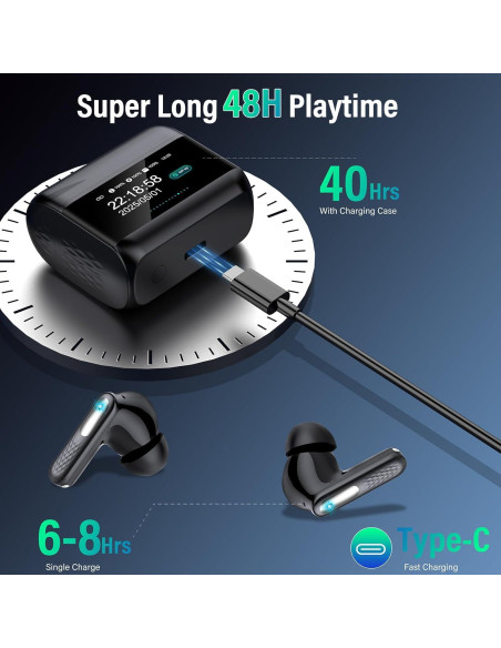 Auriculares Inalámbricos ZYHKON Z9Pro Bluetooth 5.4 IPX7 48H