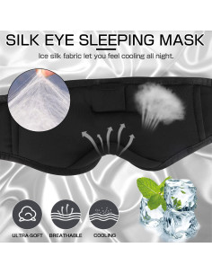 Auriculares para dormir Bluetooth 5.4 LC-dolida con máscara de seda 2