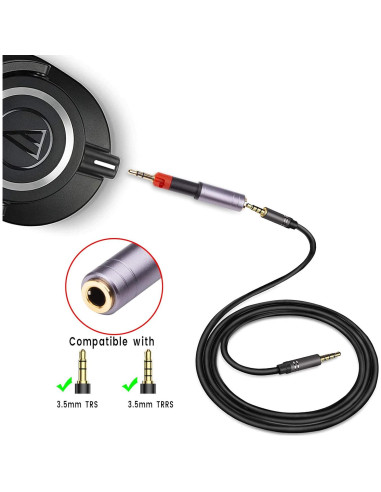 Adaptador de 3.5mm a 2.5mm Audio-Technica y Sennheiser