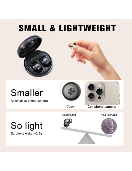 Auriculares para dormir Q26S Bluetooth 5.3 con cancelación de ruido