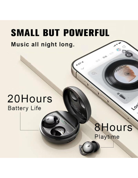 Auriculares para dormir Q26S Bluetooth 5.3 con cancelación de ruido