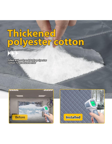 Cortina Aislante para Puerta de Garaje ABVRUN 4.88x2.13m