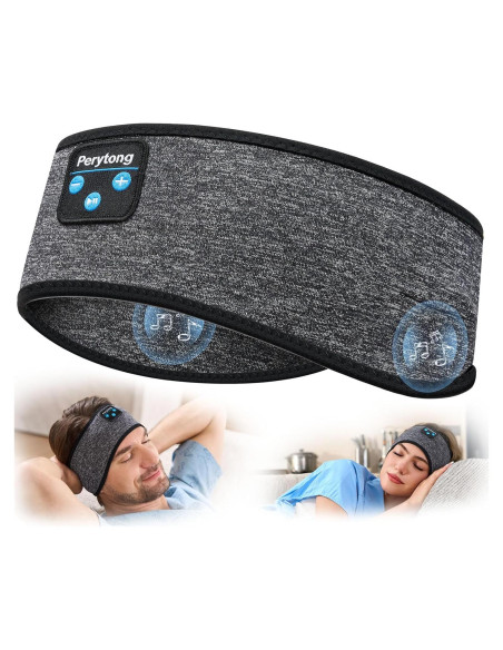 Auriculares para dormir Bluetooth 5.4 Perytong con banda gris Auriculares para dormir Bluetooth 5.4 Perytong con banda gris