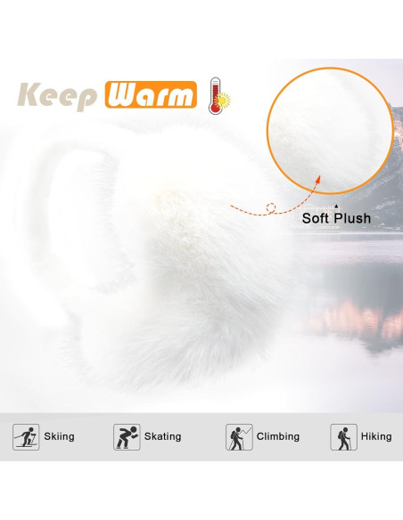Orejeras de Invierno Plegables para Mujeres - Suave y Cálidas