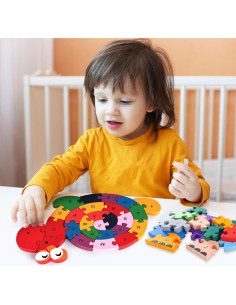 Rompecabezas de Madera LovesTown para Niños - Alfabeto y Números 2