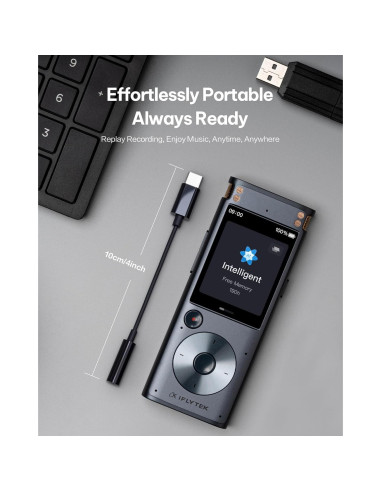 Adaptador USB-C a 3.5mm iFLYTEK para grabadora de voz