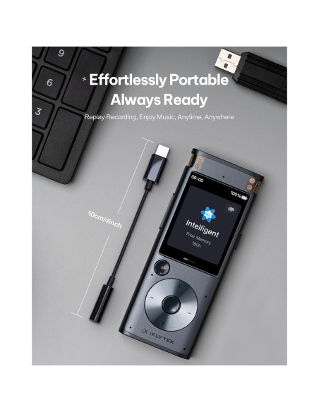 Adaptador USB-C a 3.5mm iFLYTEK para grabadora de voz