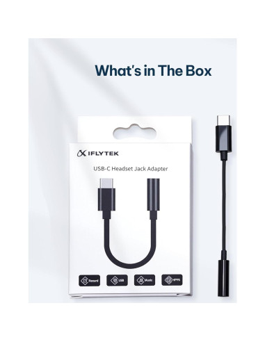 Adaptador USB-C a 3.5mm iFLYTEK para grabadora de voz