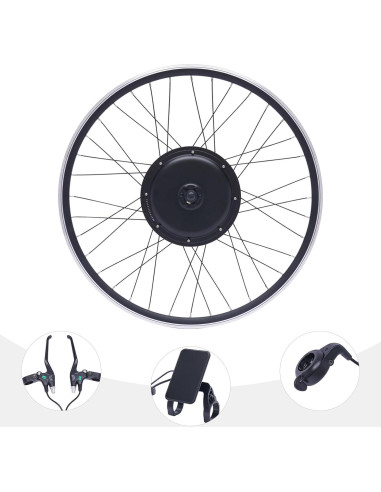 Kit de Conversión E-Bike LpqOxnm 48V 1000W Rueda Delantera 28-29"