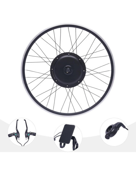 Kit de Conversión E-Bike LpqOxnm 48V 1000W Rueda Delantera 28-29"