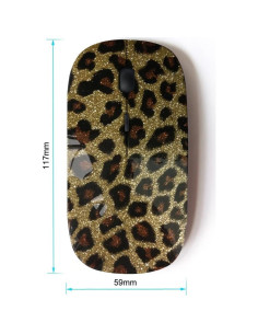 Ratón Inalámbrico Óptico KawaiiMouse Leopardo 2.4GHz 2