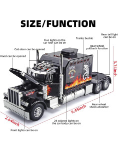 Camión Grúa Juguete OANMYJJO Diecast 1:24 con Luz y Sonido 2