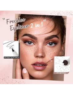 Bolígrafo Delineador de Pecas 2 en 1 - Marrón Claro - Impermeable 2