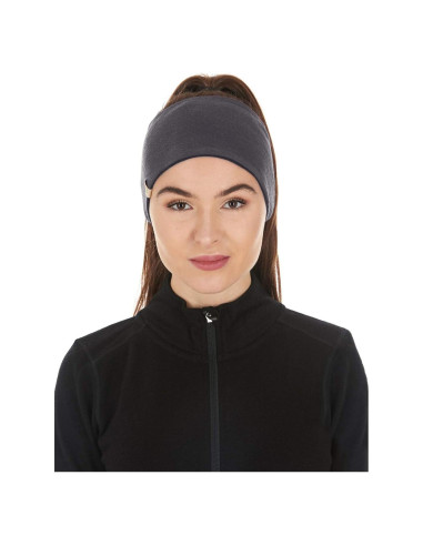 Cinta para la cabeza reversible Minus33 de lana merino gris