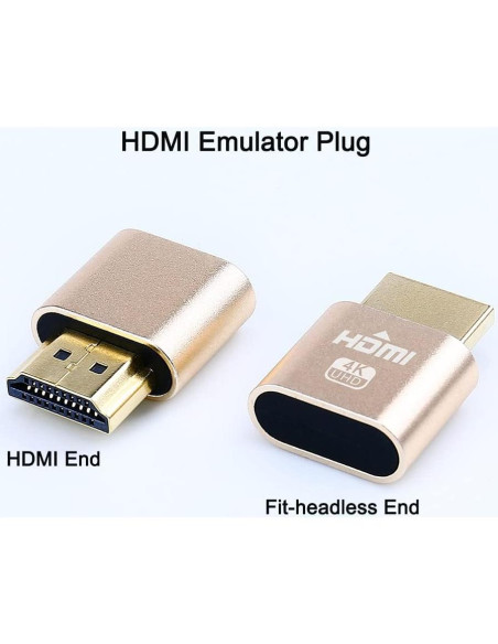 Adaptador HDMI Dummy 4K DTECH 5 Paquetes para PC y Mac Adaptador HDMI Dummy 4K DTECH 5 Paquetes para PC y Mac