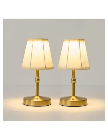 Lámpara Mini Inalámbrica KPSHINE Dorada 3000 mAh Regulable 3 Temperaturas