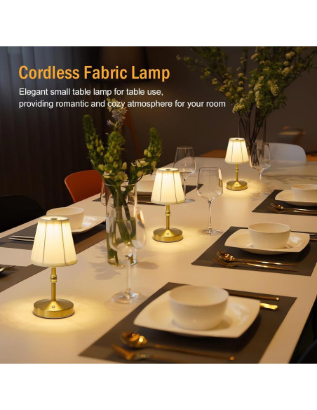 Lámpara Mini Inalámbrica KPSHINE Dorada 3000 mAh Regulable 3 Temperaturas