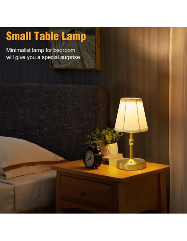 Lámpara Mini Inalámbrica KPSHINE Dorada 3000 mAh Regulable 3 Temperaturas