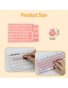 Calcomanías de Teclado Silicona Rosa para Uñas Largas - 70 Piezas 2