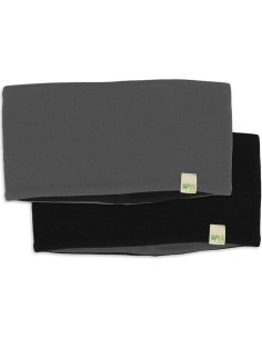 Cinta para la cabeza reversible Minus33 de lana merino gris 2