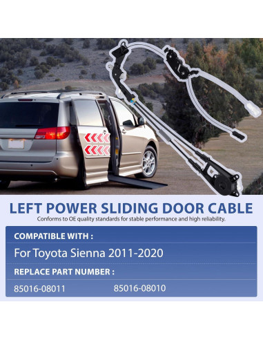 Cable de Puerta Deslizante Eléctrico Tuyicn Izquierda Toyota Sienna 2011-2020