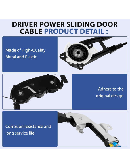 Cable de Puerta Deslizante Eléctrico Tuyicn Izquierda Toyota Sienna 2011-2020