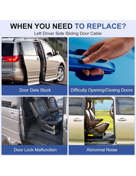 Cable de Puerta Deslizante Eléctrico Tuyicn Izquierda Toyota Sienna 2011-2020
