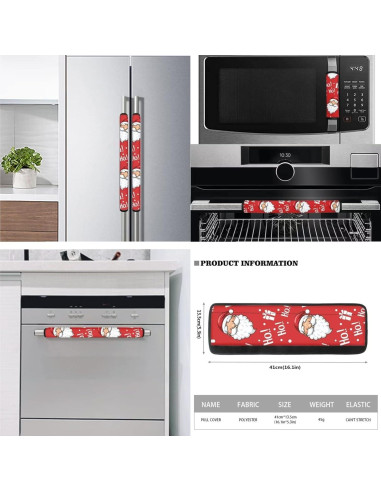 Juego de 6 Protectores de Manijas Biyejit Navidad Santa Claus