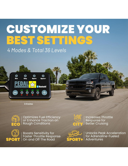 Controlador de Respuesta del Acelerador Pedal Commander PC65 para Chevrolet Silverado 2007-2018