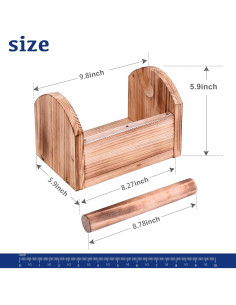Dispensador de Cinta Adhesiva Niyanghome Madera 24.9x15x15cm 2
