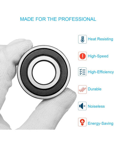 Rodamientos Donepart R8-2RS Doble Sellado 2 Pcs 1.27 cm ID