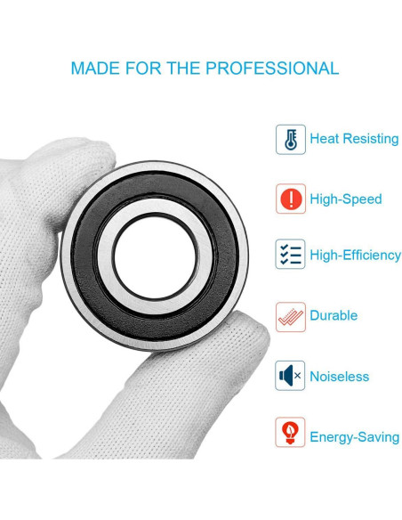 Rodamientos Donepart R8-2RS Doble Sellado 2 Pcs 1.27 cm ID