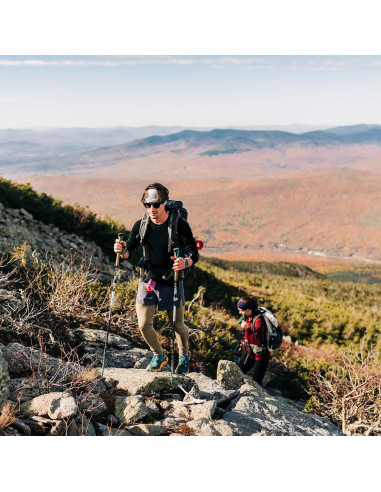 Cinta para la cabeza reversible Minus33 de lana merino gris