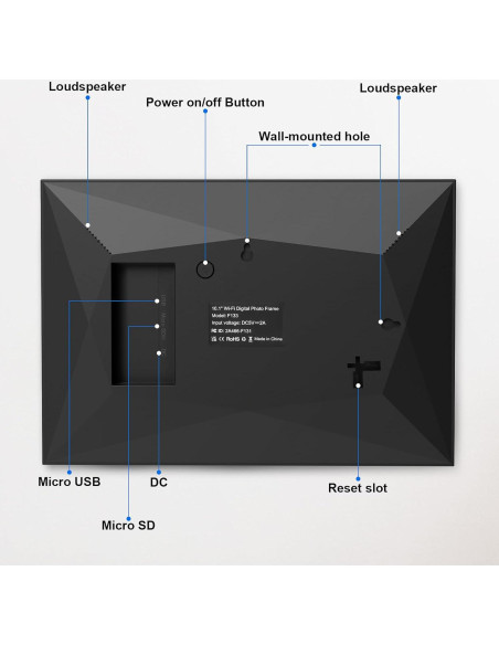 Marco Digital WiFi Lopevi F131 10.1" Pantalla Táctil HD 32GB