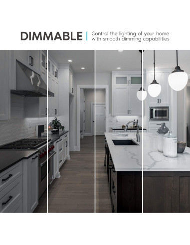 Bombillas LED Regulables Luxrite A19 15W 5000K Paquete de 4