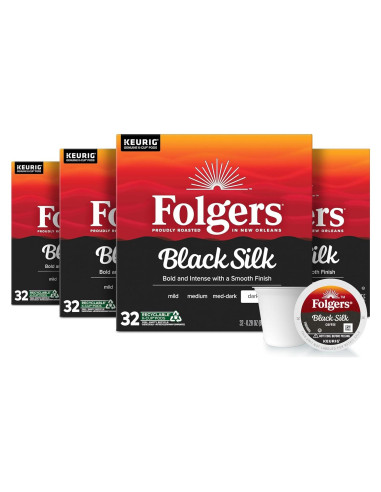 Café Folgers Black Silk Tostado Oscuro 128 Cápsulas K-Cup