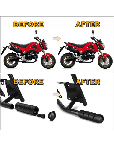 Soporte Trasero PSLER para Motocicleta MSX 125 2013-2020 - Hierro Negro