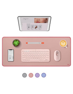 Alfombrilla de Escritorio Logitech - Rosa Oscuro, 30x70cm, Antideslizante