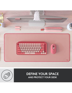 Alfombrilla de Escritorio Logitech - Rosa Oscuro, 30x70cm, Antideslizante 2