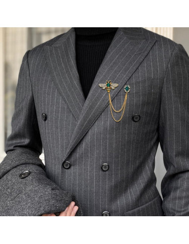 Broche de Insecto Abeja de Cristal XUN Zhe 3x2cm