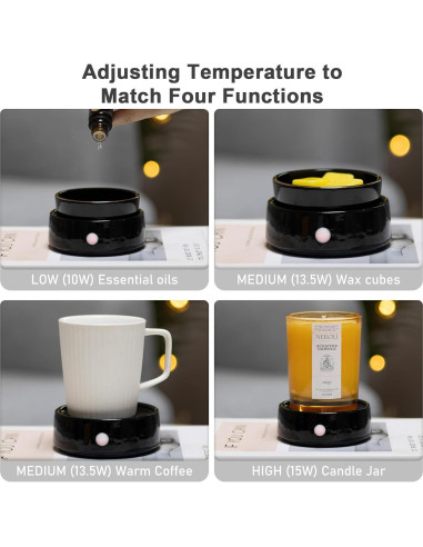 Calentador de Cera Bobolyn Cerámico con Temporizador y Apagado Automático