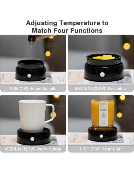 Calentador de Cera Bobolyn Cerámico con Temporizador y Apagado Automático