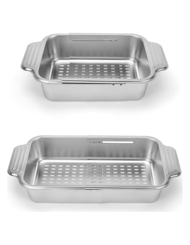 Colador Plegable IEMIEBSHA de Acero Inoxidable 34-44cm