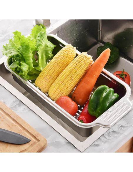 Colador Plegable IEMIEBSHA de Acero Inoxidable 34-44cm