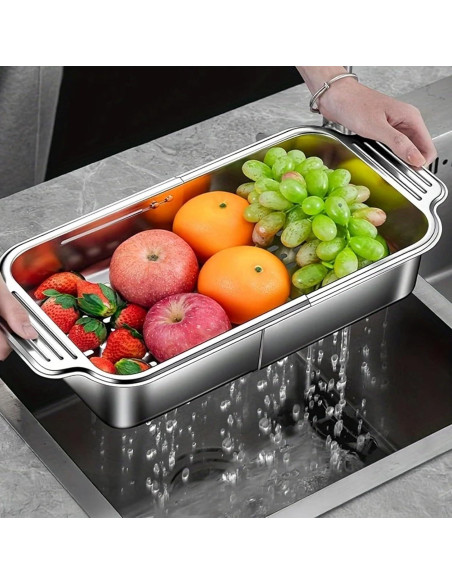 Colador Plegable IEMIEBSHA de Acero Inoxidable 34-44cm