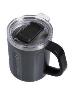 Taza de café VOLCAROCK 0.47 L acero inoxidable gris aislada