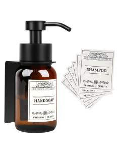 Dispensador de Jabón de Vidrio Nobtou 240 ml con Soporte Pared